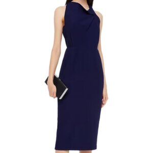 Roland Mouret Ronda draped crepe midi dress size 12